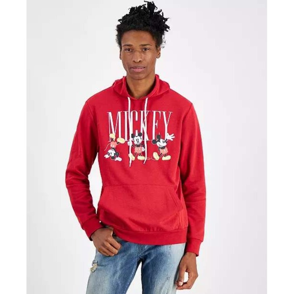 Disney Mickey Mouse Red Graphic Fleece Hoodie Hybrid Apparel 2DNY8458 Mens M